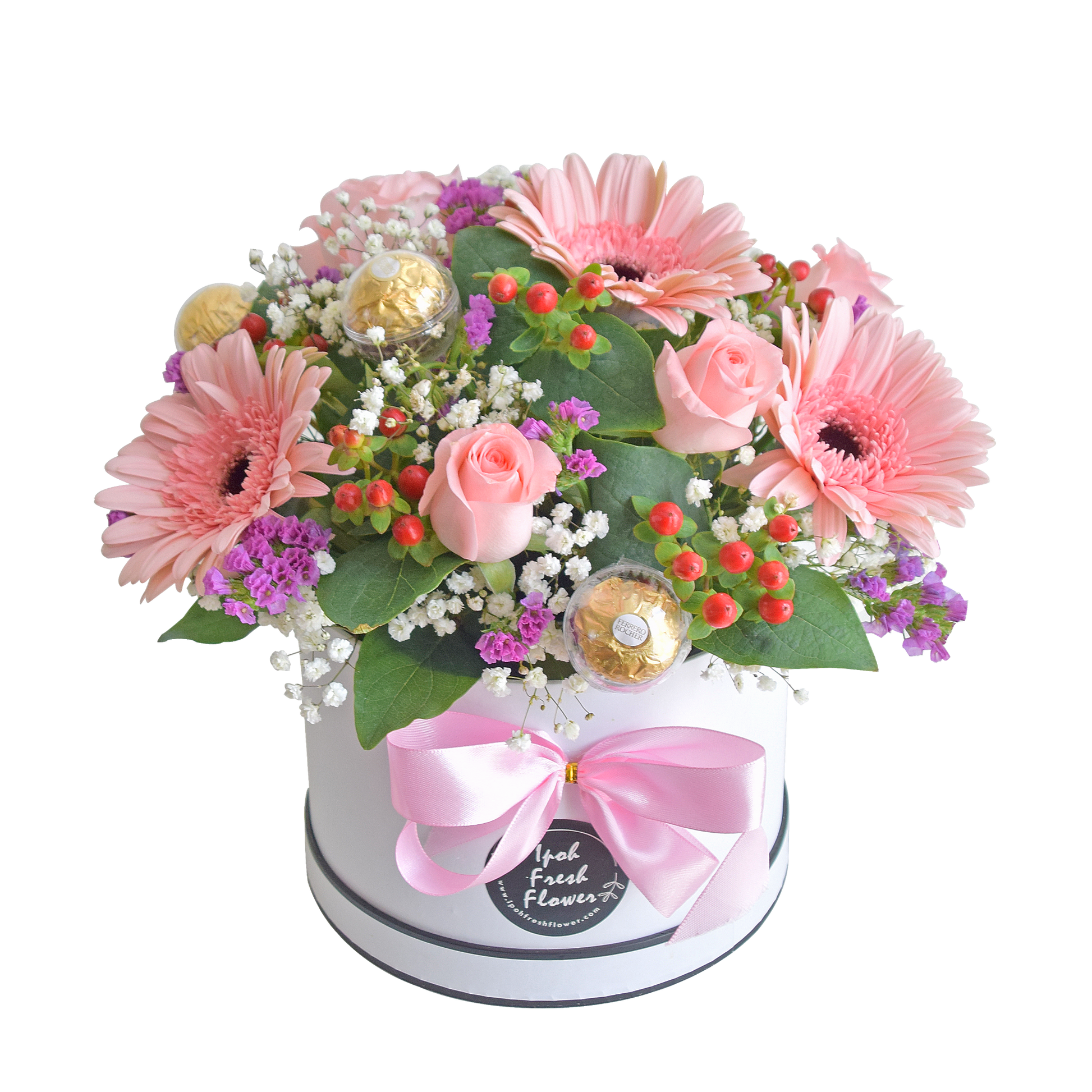 Sweet Beauty| Fresh Flower And Chocolate Gift Box Delivery