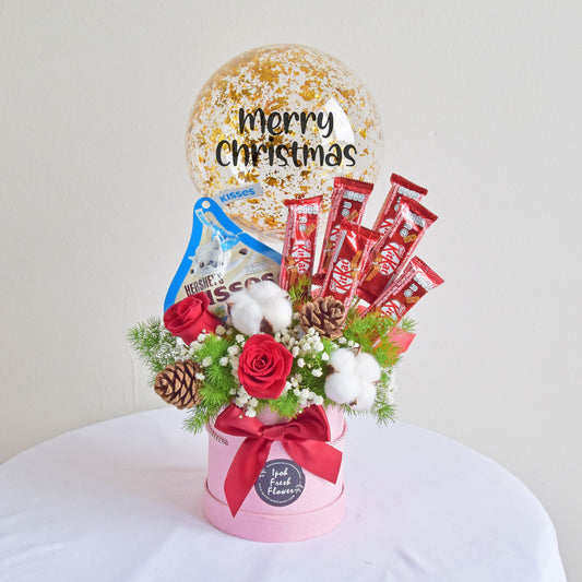 Sweet Joyous| Chocolate Balloon Flower Box Delivery
