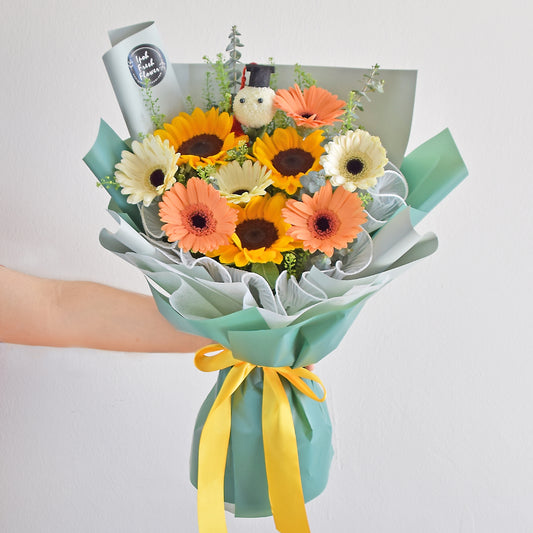 Visionary| Sunflowers & Daisy Fresh Flower Bouquet Delivery